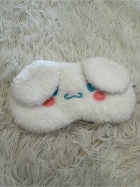Cinnamonroll sleep Eye Mask with Embroidered Face blackout blindfold